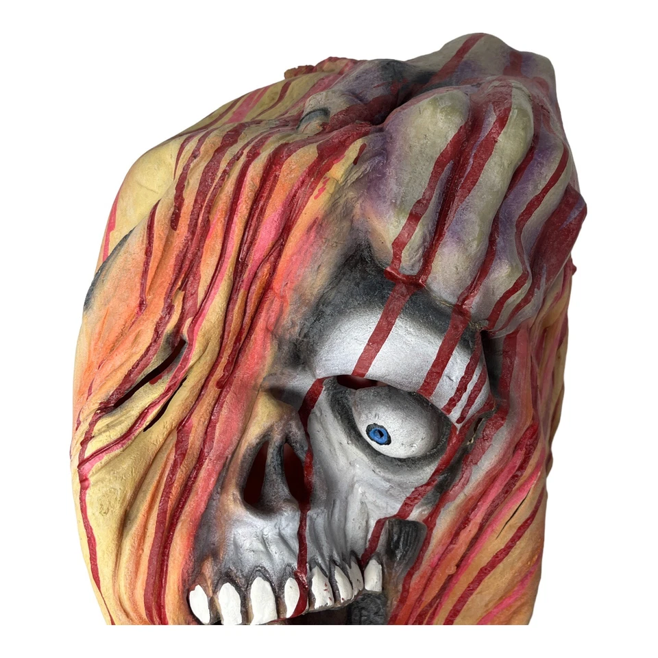 VINTAGE Halloween Gore Mask (Screaming Ripped Skull) Rubies Costumes Latex Mask - Image 4 of 4