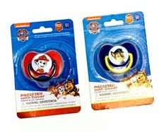 PAW PATROL pacifier with cover SET OF TWO NEW ages 0 