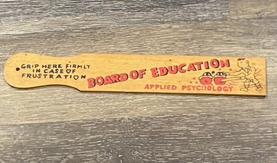 Vtg 15''x2.5'' Spanking Wood Paddle Board of Education Applied Psychology School