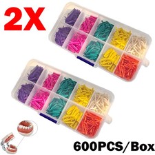 2X 600Pcs/Box Dental Wedges Wooden Disposable Material For Teeth Interdental