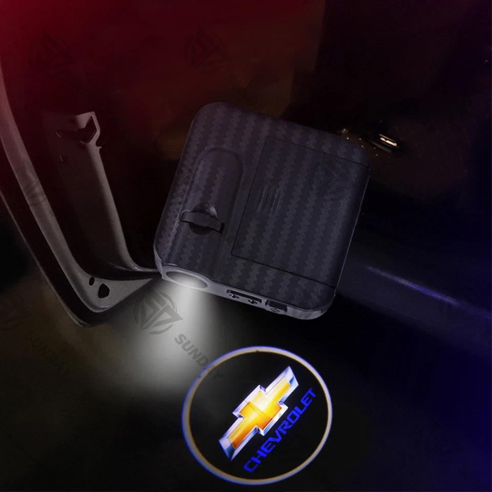 Projector emblem Ghost Courtesy Door Step LED Light Fit for Chevrolet Universal Foto 2 de 4