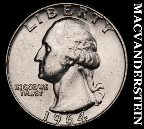 1964-D Washington Quarter- Silver- Scarce High Grade Luster No Reserve #J2310