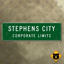 Stephens City Virginia corporate limits highway road street sign 20x6