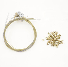 Lyre Harp Strings Replacement Kit, 19 Strings, with 50 Gold Brass Hollow Rivets,