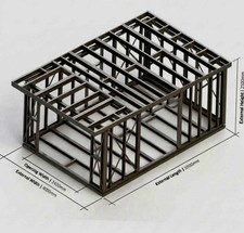 Galvanised Steel Modular Frame for Building 4m x 5.5m - Other Sizes Available