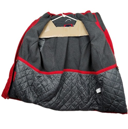Land's End women's The Squall insulated coat, 2X, 20W-22W, red, hooded - Picture 6 of 9