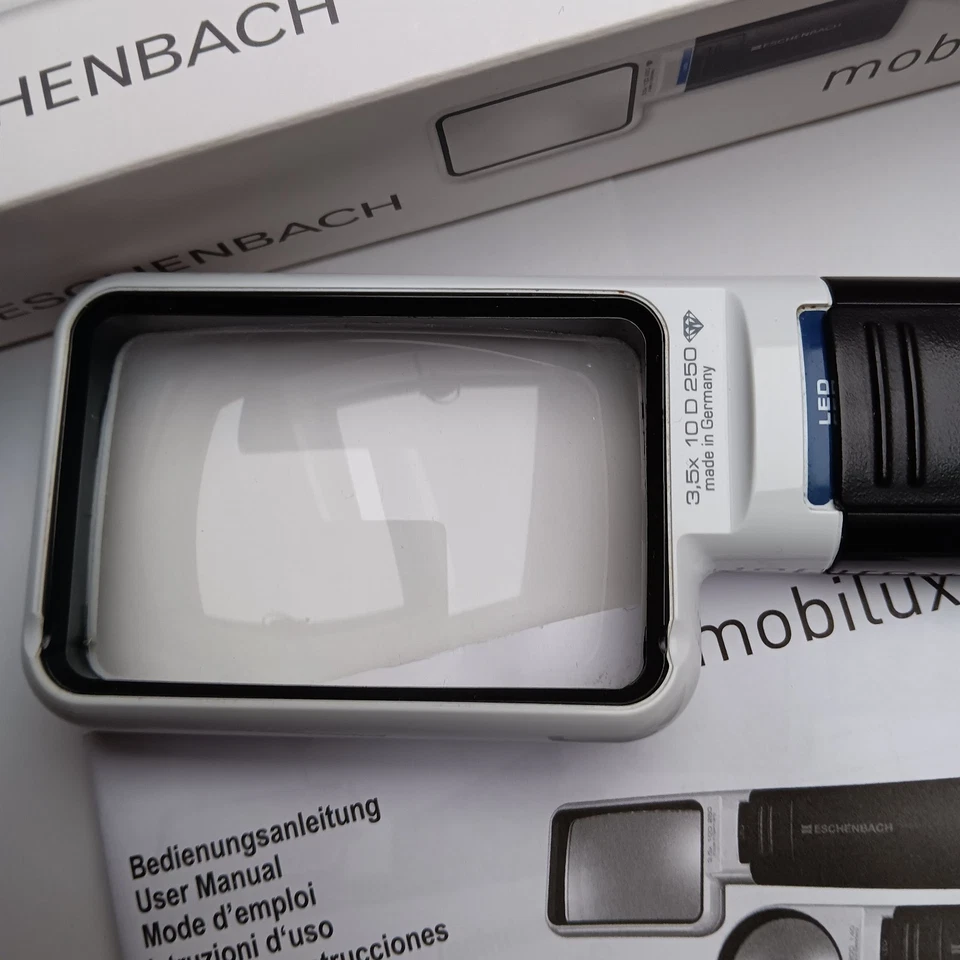 Eschenbach mobilux LED Lupe 10dpt 3,5x mit Licht Lesehilfe mobilux LED - Bild 2 von 4