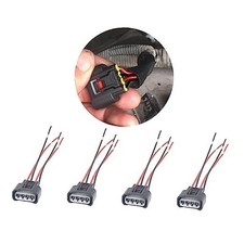 4PCS Ignition Coil Connector, Standard 4 Ports Ignition Coil Wire Compatible