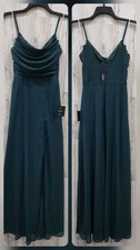 LULUS Stunning Emerald Green Cowl Neck Lace Inlay Maxi Dress Size SMALL**NEW**