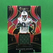 2025 Select Draft Selections Memorabilia Prizm Red #8 Matthew Golden RC Packers