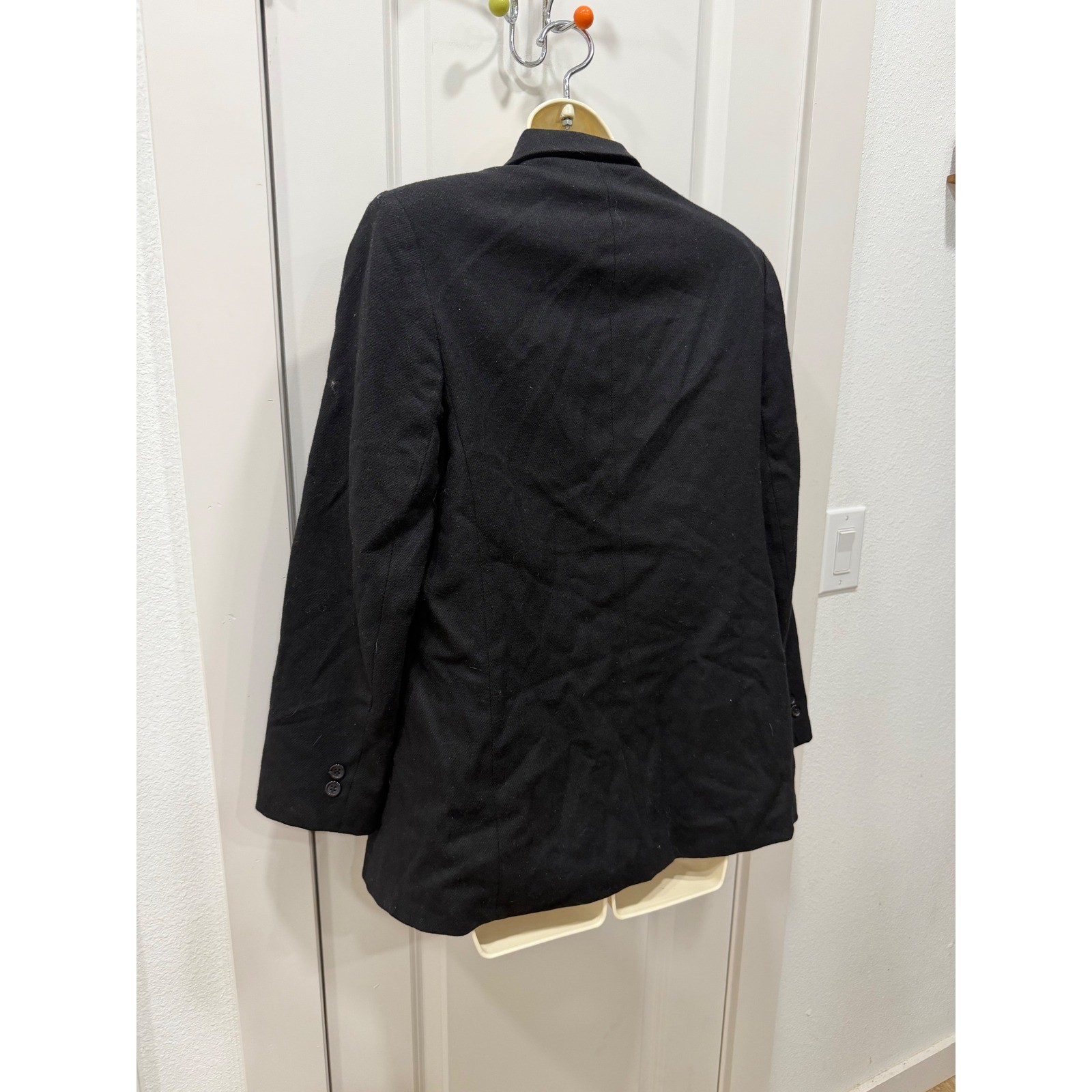 Classic Black Structured Single Button Blazer Jac… - image 7