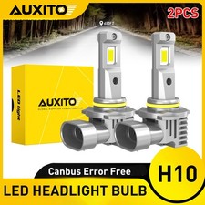 AUXITO 2X H10 LED Headlight Bulbs Kit Car Canbus Error Free High/Lo Beam 6500K