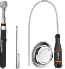 HORUSDY 4 Pack Telescoping Magnetic Pickup Tool - Extendable Magnetic Pick up To