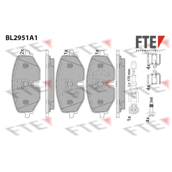 Bremsbelagsatz Scheibenbremse FTE 9011194 FüR VW Skoda Audi Seat Golf Viii Leon-image