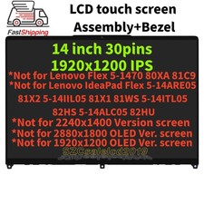 For Lenovo IdeaPad Flex 5 14IAU7 5 14IRU8 Lcd Touch Screen w/ Bezel 14" WUXGA