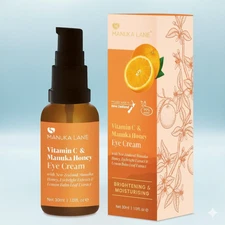 Manuka Lane  Vitamin C & Manuka Honey Eye Cream Brightening Under Eye Care