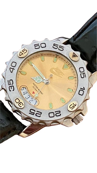 Reloj deportivo Nike vintage raro - esfera dorada 40 mm - para correr - todo original - Y2K Foto 3 de 4