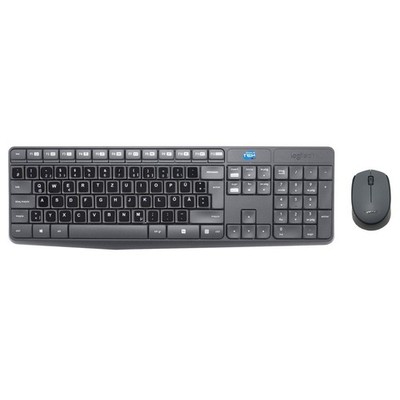 Logitech MK235 Set Tastatur und Maus Wireless Schwarz QWERTZ Deutsch