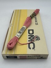 DMC Embroidery Floss Box Of 12 Skeins- Pink 760 New Old Stock 