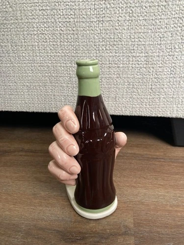 1994 Vintage Coca Cola Straw And Napkin Holder Glass - Coca Cola Memorabilia