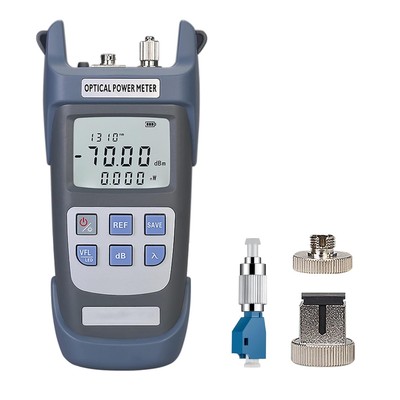 1pc 3 in 1 Function Fiber Optic Tester Portable Optical Power Meter blue 