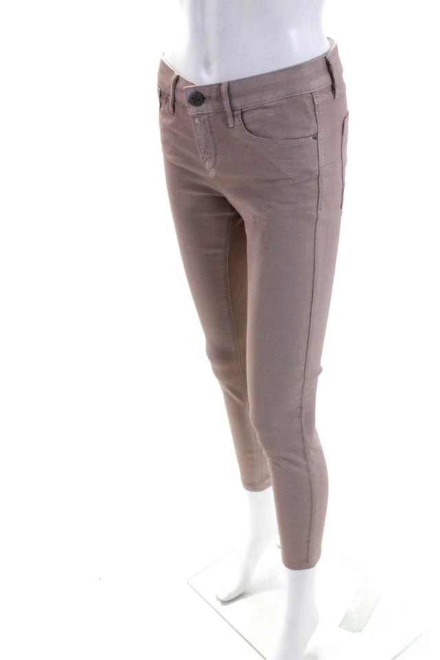 Habitual Women's Button Closure Five Pockets Skinny Denim Pant Pink Size 27 - Image 2 of 4