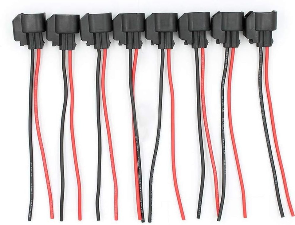 8PCS Fuel Injector Connector Pigtail Wire EV6 EV14 Fit For Dodge LS2 LS3 Ford 8PCS Fuel Injector Connector Pigtail Wire EV6 EV14 Fit For Dodge LS2 LS3 Ford