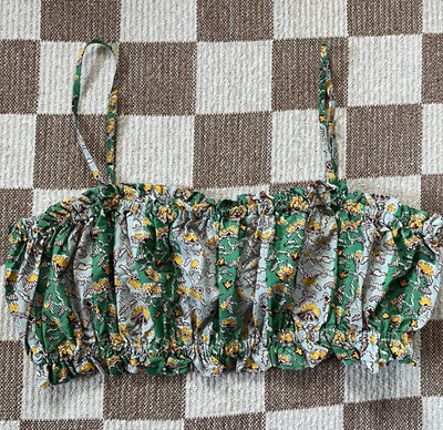 Colorful boho stripe floral Crop Top Rhode x Target Women's XL whimsical resort