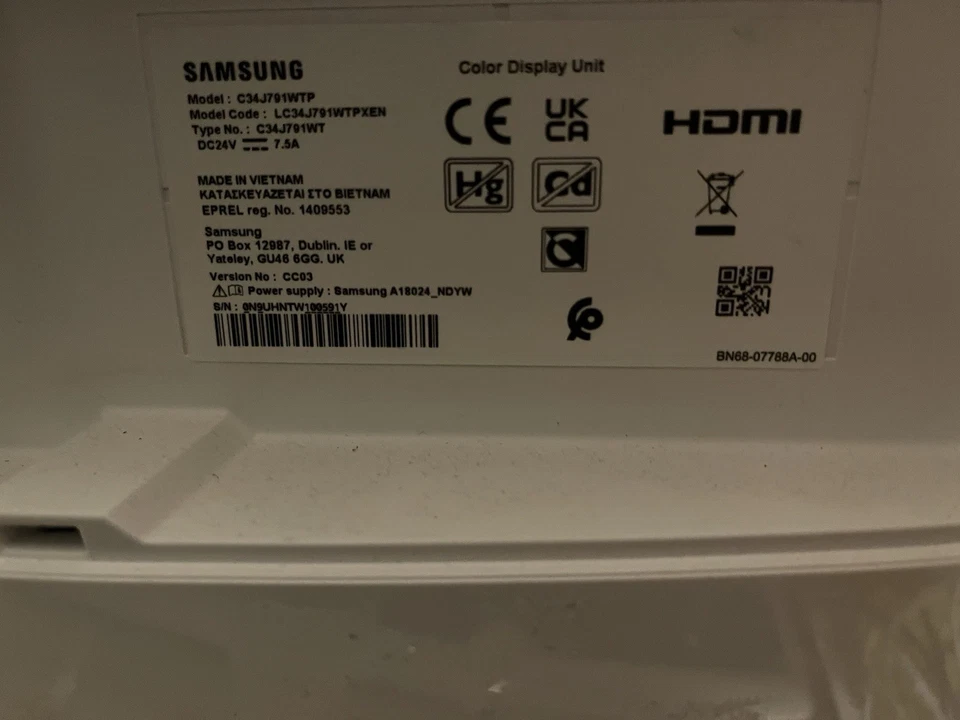 Samsung C34J791WTP Curved Monitor 34 Zoll (86,4 Cm) UWQHD, VA, 4ms, HDMI - Bild 3 von 3