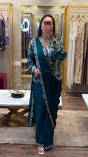 New Indian Bollywood Saree Wedding Partywear Sari Designer Ready to Wear saree