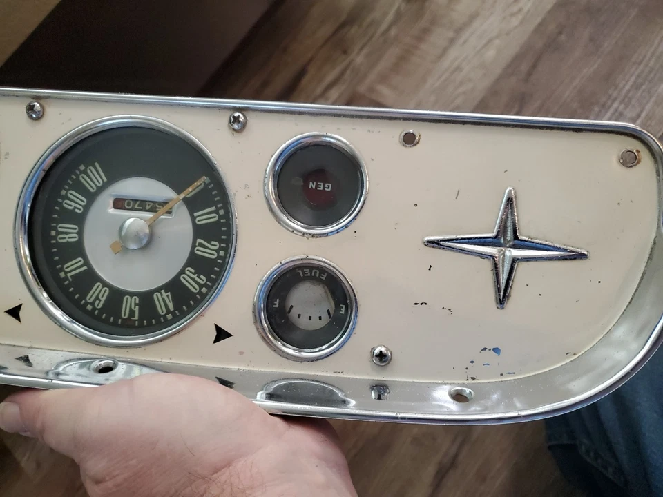 1957 58 59 60 Ford F-100 Deluxe Gauge Set con raro tacómetro y arnés de cableado Foto 2 de 4