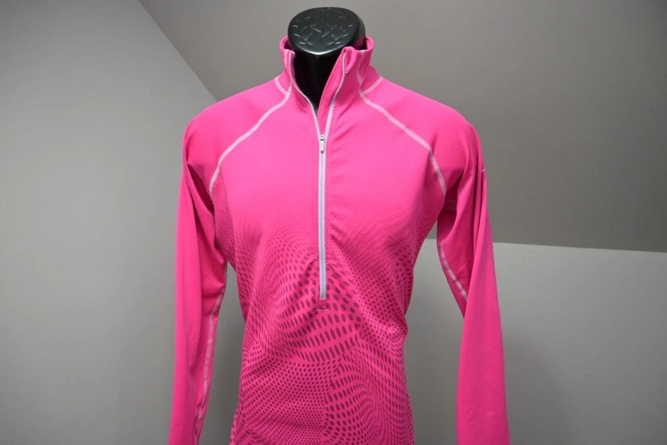 Nike Pro Running 1/4 Cremallera Rendimiento Dri Fit Chaqueta Ajustada Rosa Para Mujer Talla XL Foto 2 de 4
