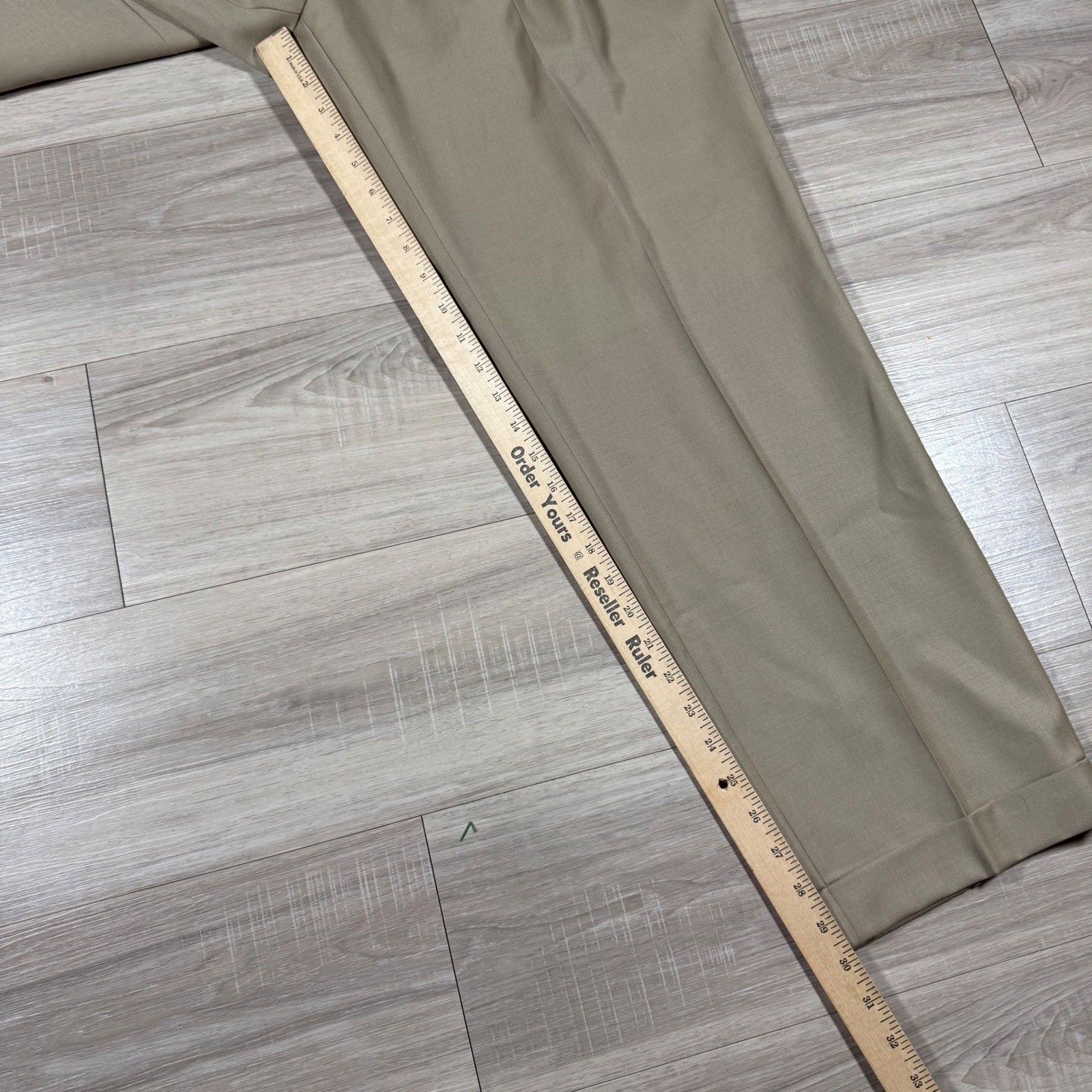 Ralph Lauren UltraFlex High Performance Wool Dress Pants Pleated Tan Size 42x30 thumbnail 8