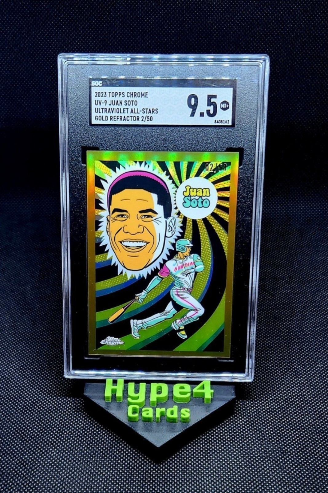 2023 Topps Chrome Juan Soto Ultraviolet Gold Refractor /50 SGC 9.5 Padres Yankee