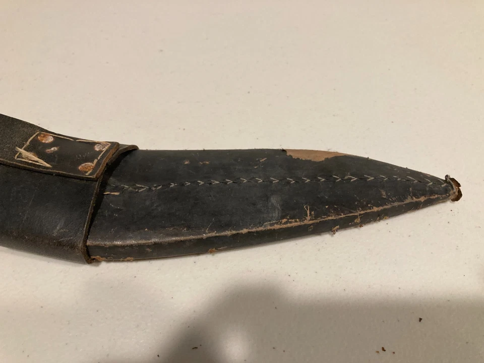 "Cuchillo Nepal Gurkha KUKRI - Hoja de 12"" - Funda Khukuri hecha a mano" Foto 4 de 4