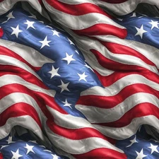 Waving Satin US Flag - 18"x46" Hydrographic Film Hydro Dipping