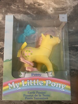 My Little Pony Classic Posey Earth Ponies MLP Basic Fun Retro MIB USA 35th