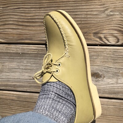 Vintage 70s SPERRY Top Sider Leather Oxford Olive Sneakers  display picture 1