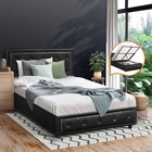 Oikiture Bed Frame Queen Double King Single Size Gas Lift Base W/ Storage Black