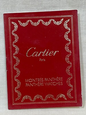 Cartier PANTHERE Watch Booklet Vintage Basic Instructions Manual Gold Steel OEM/
