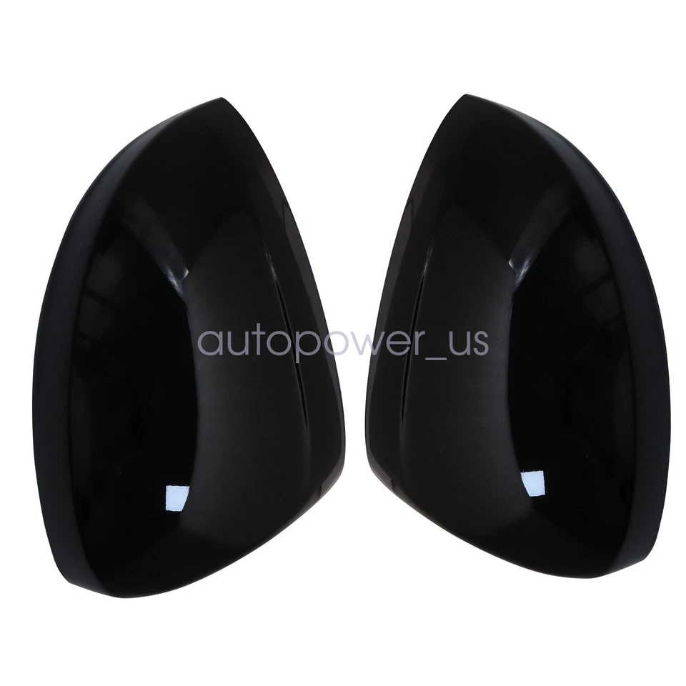 Cubierta del espejo retrovisor izquierdo y derecho para Volkswagen Tiguan 2018 - 2022 negro brillante Foto 4 de 4