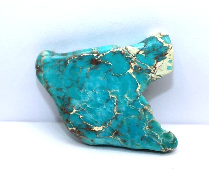 Natürlich Zertifiziert 51 Karat Arizona Obere Himmelblau Türkis Slab Grobem - Bild 4 von 4