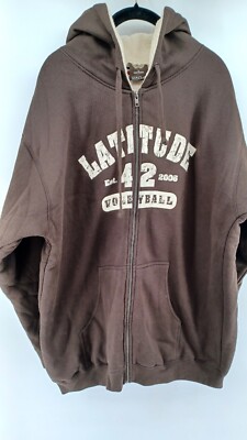 ITC Expedition Sweater Men s Large Full-Zip Hooded Brown Insulated.