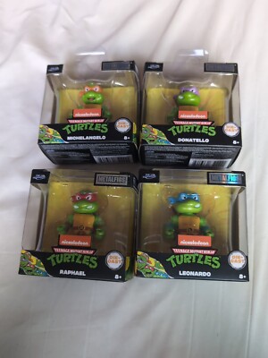 '24 Teenage Mutant Ninja Turtles MetalFigs Die-Cast Complete Set of 4 New