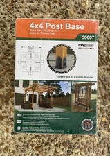 Ozco 56607 Laredo Sunset 4x4 Post Base Kit, (1 per Pack) Black