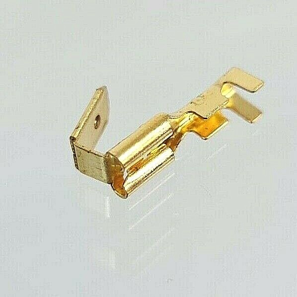 10x 6,3mm Winkel-Flachstecker – Kabelschuhe Zum Crimpen, Stahl, Für Herd & Ofen Bis 400°C