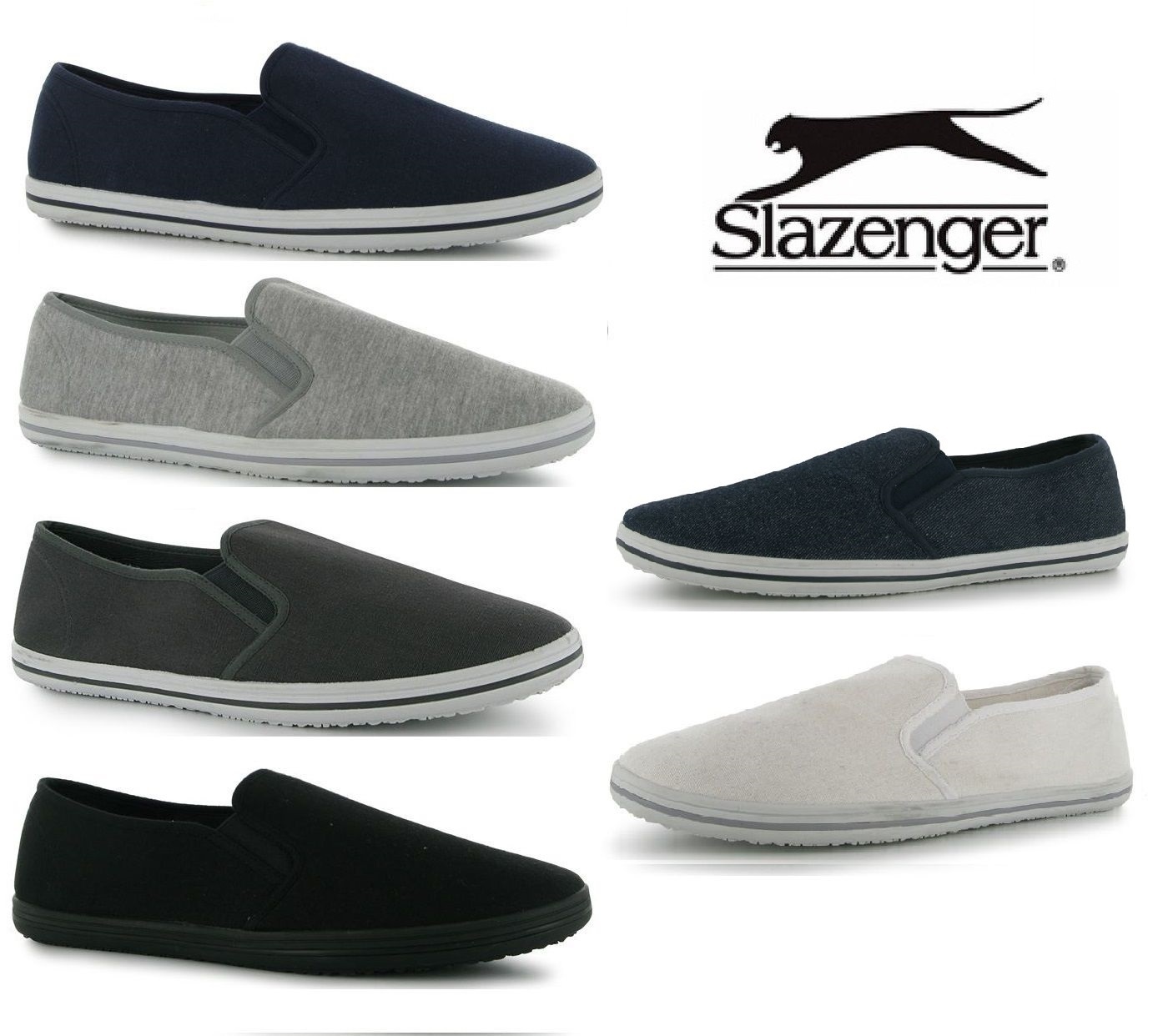Mens Slazenger Canvas Slip on Pumps 