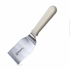 Lamson White 3" x 4" Stainless Steel Beveled Edge Stiff Turner / Spatula