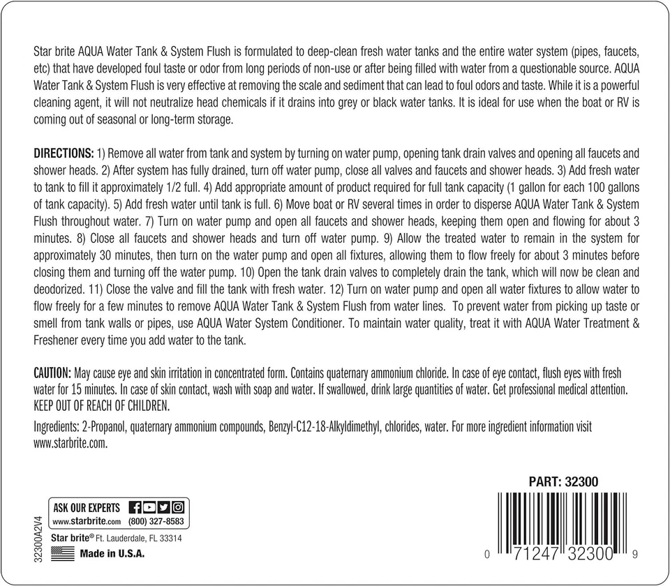 1 Gallon Aqua Water Tank & System Flush for Fresh Water Systems - Boats & RVs - Image 4 of 4