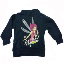 MIA E ME felpa stampata in cotone blu con cappuccio varie taglie da bambina